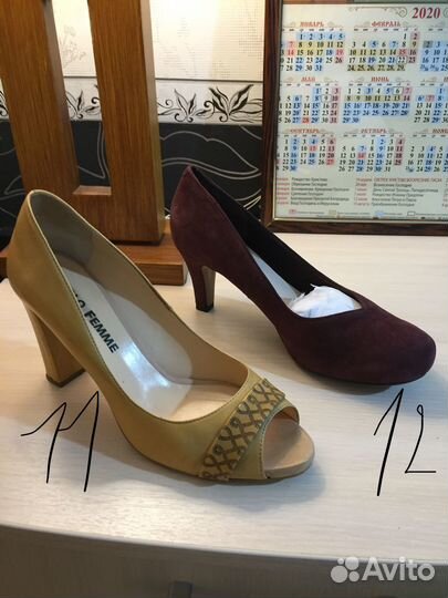 Туфли кожаные, ботильоны, лоферы 39-40 размером