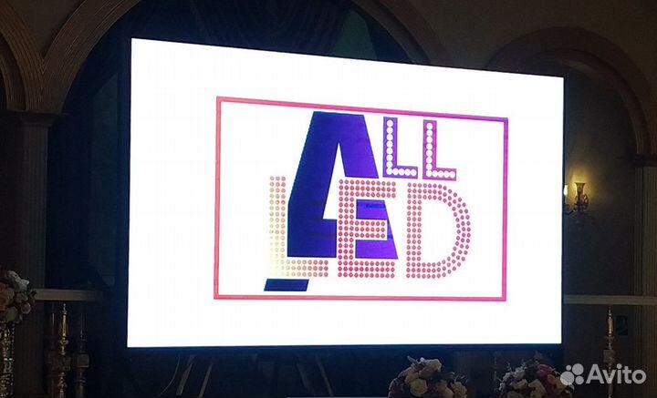 Светодиодный led экран для помещения 133*101см