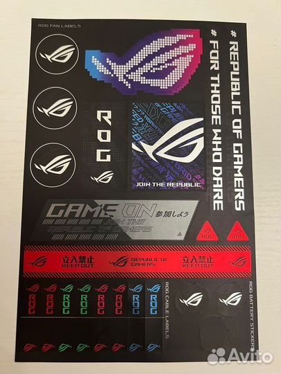 Наклейки Asus Rog / брелки
