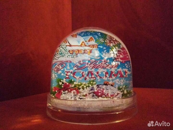 Новогодний снежный шар с фото