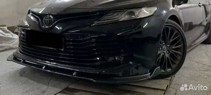 Сплитер(юбка) бампера камри 70