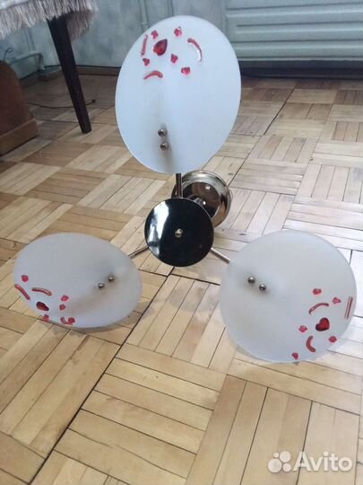 Люстра потолочная трёхрожковая