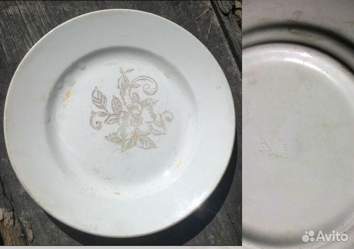 Старинные тарелки, сахарницы, молочник СССР