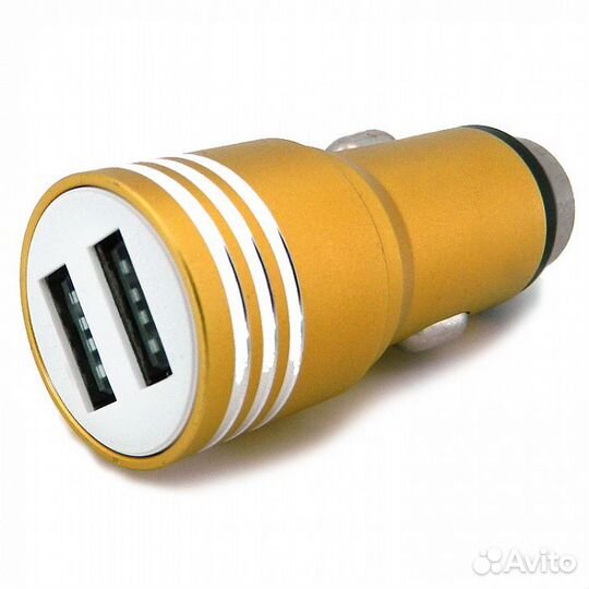 Азу USB (3.1A) (блочок) металл. 