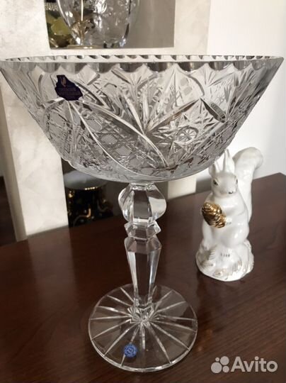 Хрустальная ваза большая Гусь-хрустальный