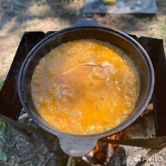 Казан узбекский чугунный 6 литров