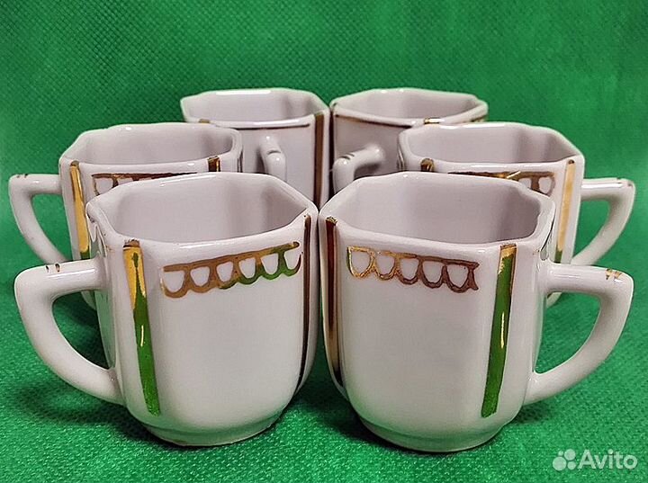 Антикварный Фарфоровый Кофейный Сервиз 1962 год