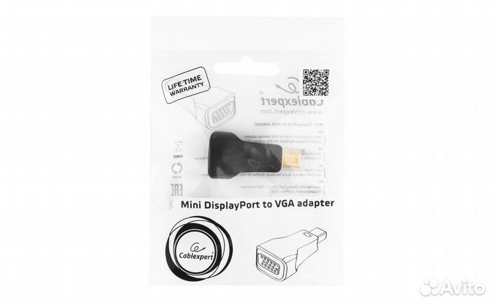 Переходник шт mini DisplayPort - гн VGA Cablexpert