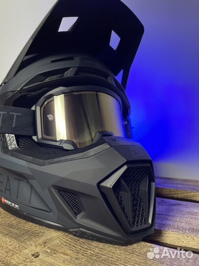 Мотошлем Leatt Moto 7.5 V23 Black + Очки