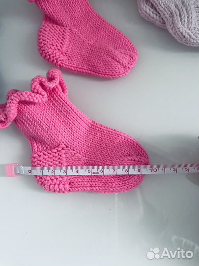 Шерстяные носки пинетки для новорожденных