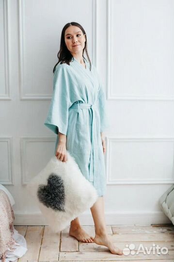 Халат кимоно льняной