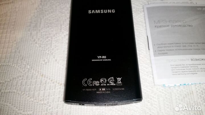 Mp3 плеер Samsung YP-R0 4gb + microSD 16gb