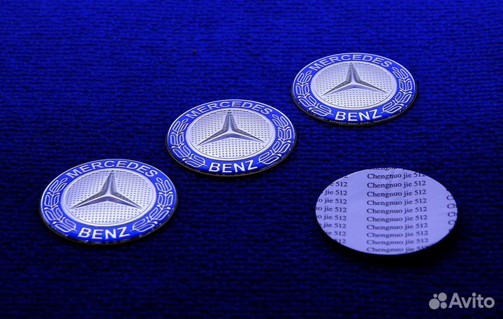 Комплект 3D наклеек диска Мерс 56,60,65 мм