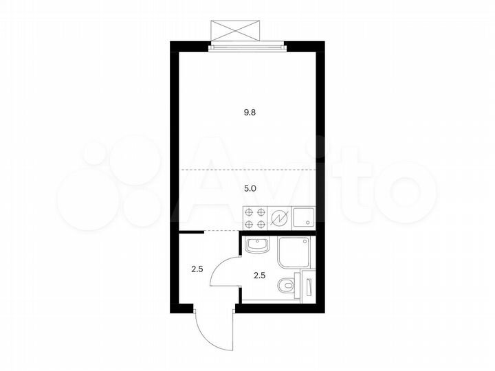 Квартира-студия, 19,8 м², 13/28 эт.