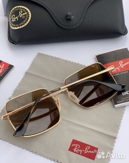 Очки Ray ban square коричневые