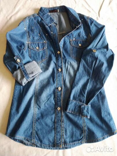 Рубашка джинсовая