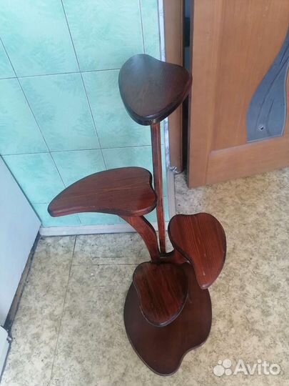 Подставка для цветов напольная деревянная