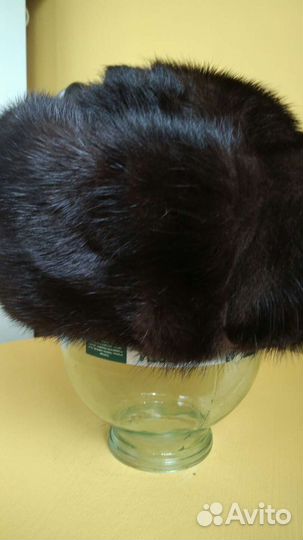 Шапка норковая женская бу кубанка р. 56