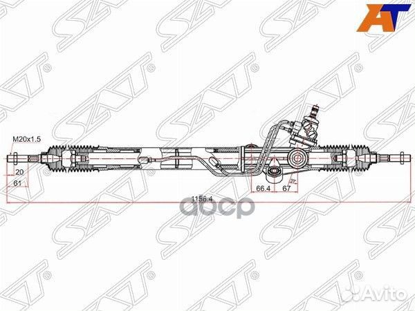 Рейка рулевая Toyota Land Cruiser 98-02 LHD ST