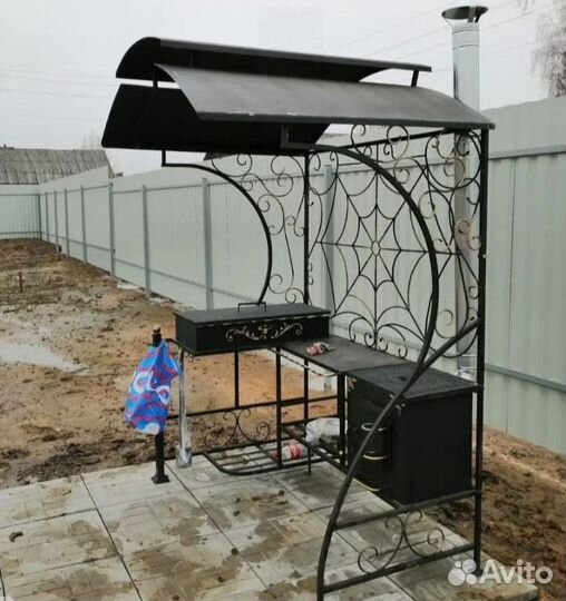 Мангал в стиле лофт