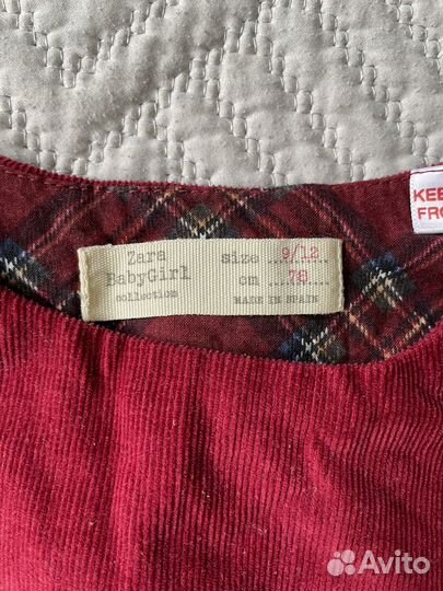 Платье сарафан Zara микровельвет