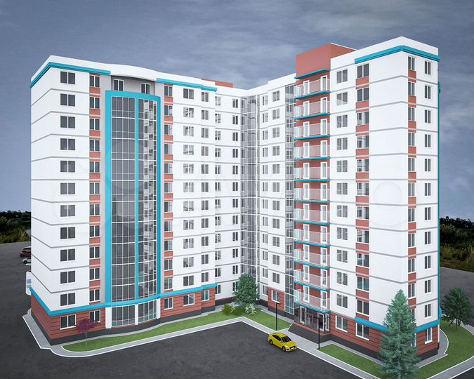 2-к. квартира, 66 м², 1/12 эт.