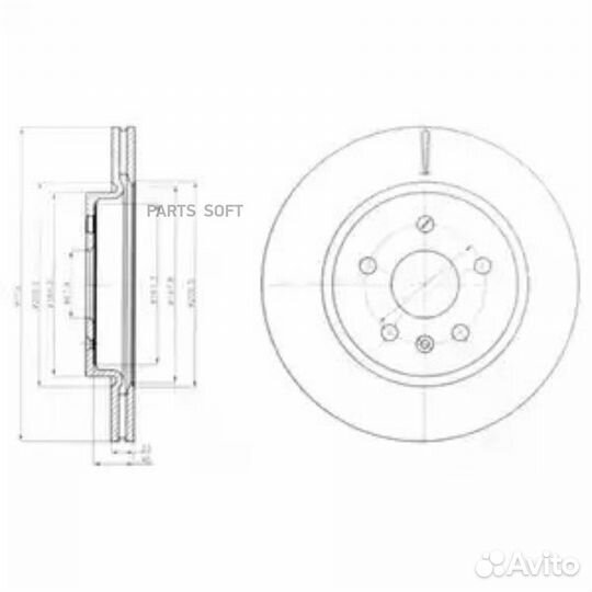 Delphi BG4190 Диск торм.зад.(2шт в уп)opel insigni
