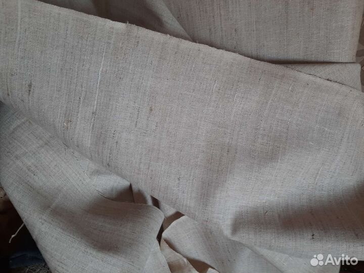 Ткань лен,ссср.отличное качество.в рулон 55,6 м