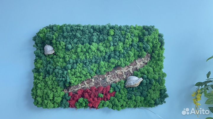 Картина из стабилизированного мха