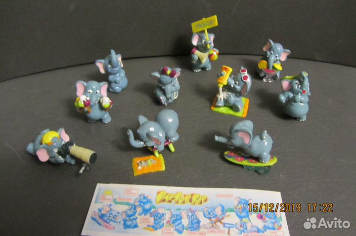 Бегемоты,Акулы,Пингвины,Слоны + вкладыш