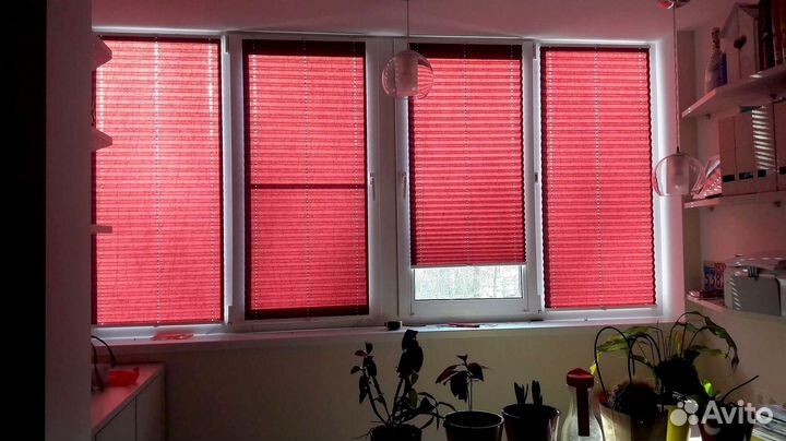 Плиссе однотонные