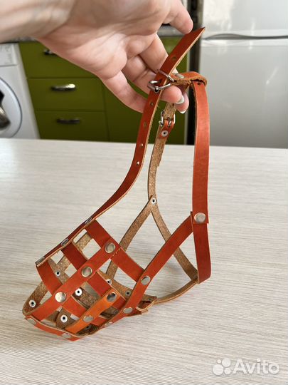 Намордник для собак кожаный новый