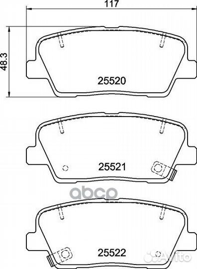 Колодки тормозные дисковые зад NP6042 nissh