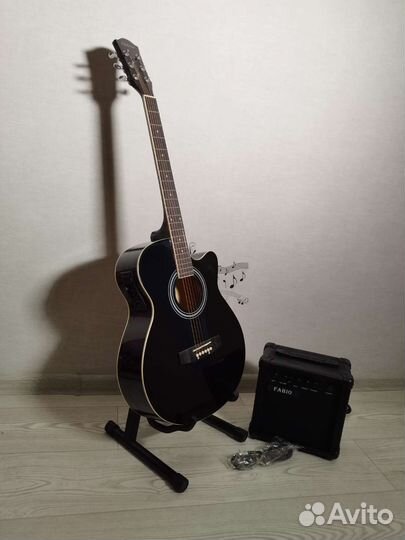 Электроакустика гитара с комплектом 3 в 1