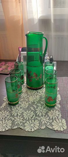 Набор графин и стаканы богемия