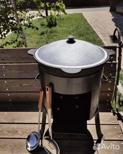 Казан 8л+Печь+Шумовка