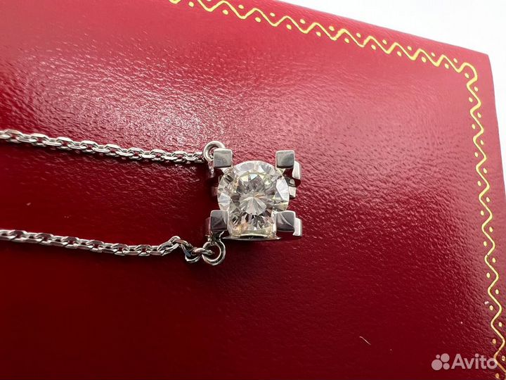 Золотой кулон подвеска cartier 0,5ct