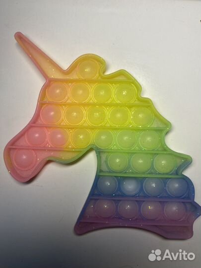 Поп ит единорог радужный