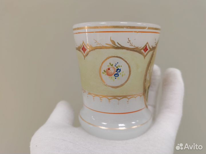 Стакан заказной 19 век Русский офицер Мальцев