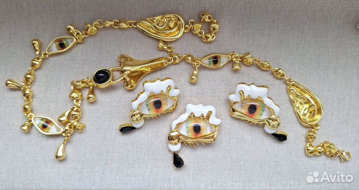 Серьги кольцо колье брошьSchiaparelli LUX качество