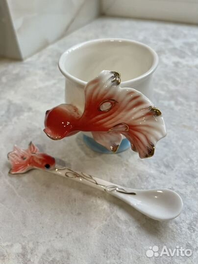 Чашка с блюдцем, чайная пара, фарфор