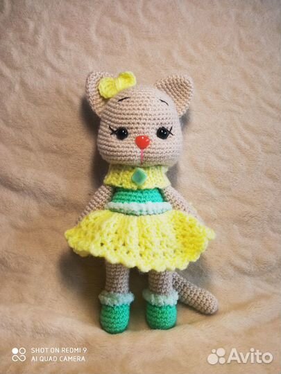 Символ года кошечка мягкая игрушка амигуруми