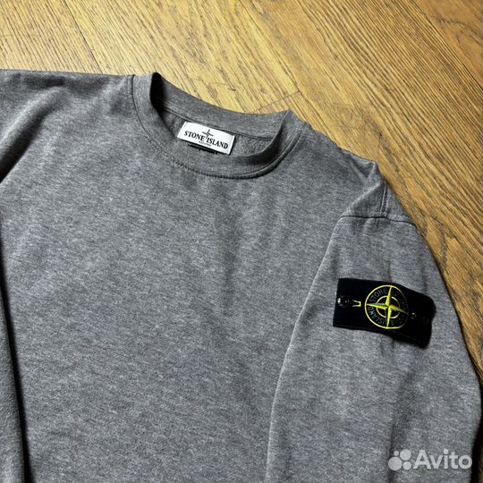 Stone island свитшот серый оригинал