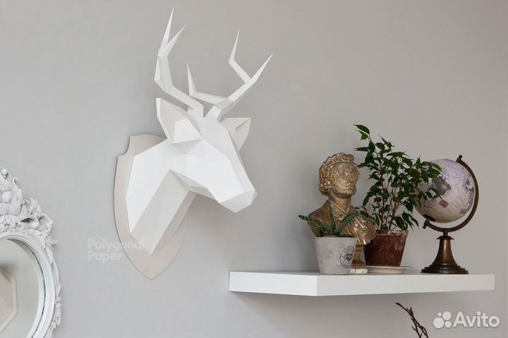 Набор для творчества - голова оленя из бумаги