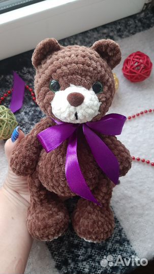 Плюшевый медведь вязаная игрушка