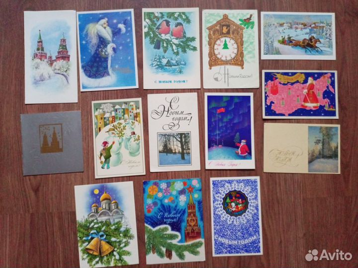 Новогодние советские открытки. Чистые
