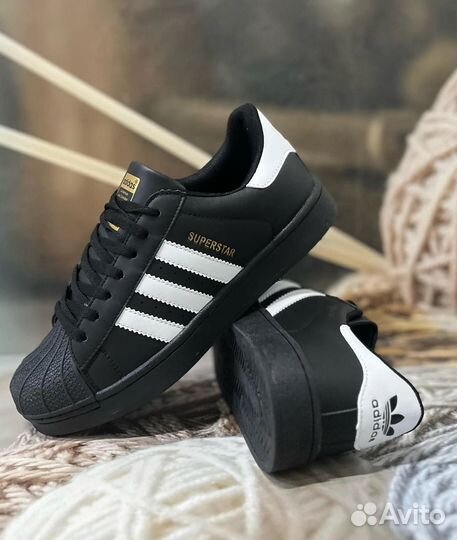 Кеды adidas superstar черные мужские