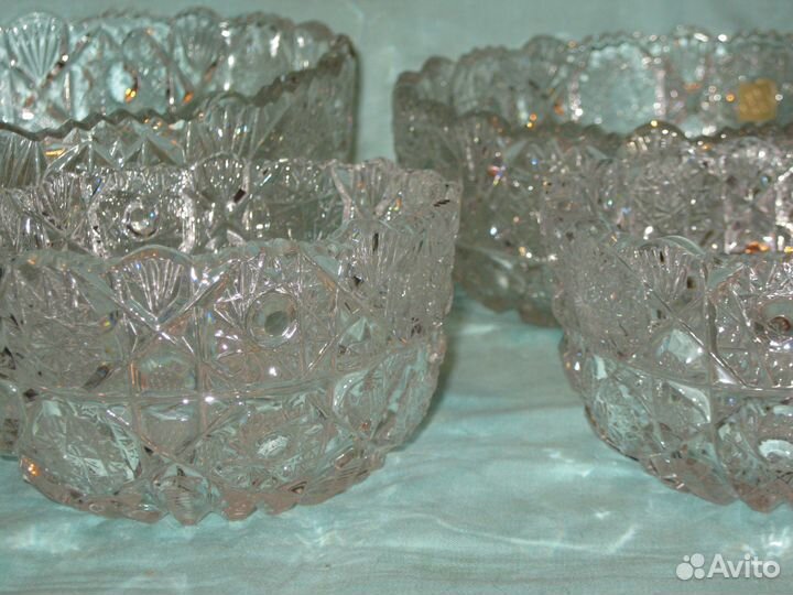 Набор салатников. Хрусталь. СССР