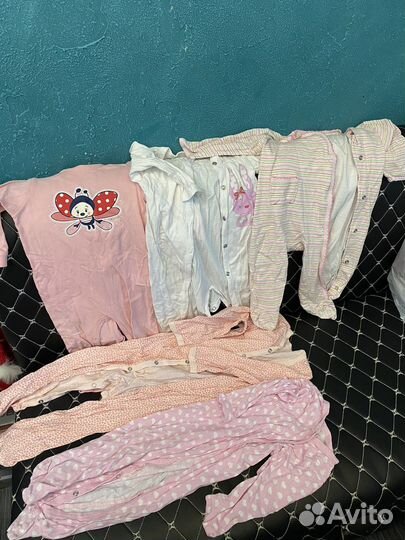 Три пакета вещей на девочку 6-12 месяцев