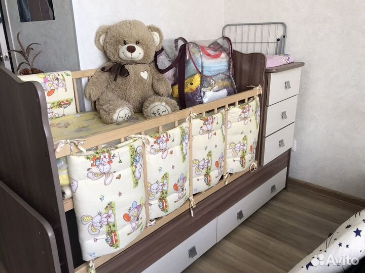 Детская кровать трансформер для новорожденного